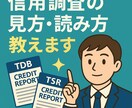 信用調査書の見方・読み方を教えます TDBとTSRのレポートの違いや特徴を教えます イメージ1