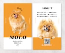 ポップでおしゃれなうちの子・ペット名刺制作します 印刷代込み100枚！オフ会・イベントで大活躍♩ イメージ6