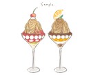 スイーツのイラスト描きます 【即納可能】メニューの挿絵におすすめな食べ物の絵を描きます イメージ1