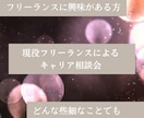 現役フリーランスがキャリアのご相談に乗ります 今の会社を辞めたい、フリーランスに興味のある方はぜひ! イメージ1