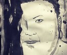 墨絵でイラスト、似顔絵を描きます 墨でしか表現できない独特な和のモノクロの世界 イメージ1