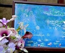 イラスト入りモネの池ウェルカムボード描きます 前撮りなしでも◯ アンティークでおしゃれ【データ納品】 イメージ1