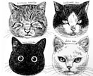 商用可★並べて可愛い♬猫や動物のペン画お描きします おしゃれなイラストで唯一無二！商品化OK、ウチの子グッズにも イメージ9