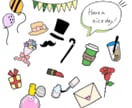 チラシや名刺、ブログの挿絵にイラスト描きます オールフリーハンドのオリジナルのデザインはココだけ!! イメージ2