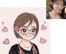 写真を元にかわいい似顔絵イラスト描きますます ☆アイコンや名刺、ブログなどに！ イメージ6