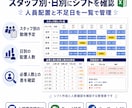 小規模店舗・チーム向けのシフト管理表を作成します 必要人数と不足日を見える化するシフト表 イメージ2