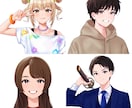 写真や文章から華やかな似顔絵を制作いたします CDジャケットのイラスト担当経験あり♪ イメージ3