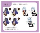 立ち絵イラスト、キャラクターシートの制作します キャラクターシートのみの制作も◎ イメージ4