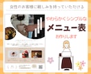 飲食店メニュー表をCanvaでおしゃれに制作します 【修正無制限】カフェ・キッチンカー・パン教室など対応可 イメージ1