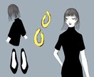 アイコン、ヘッダー、ジャケットイラスト承ります ファッション雑誌のようなイラスト イメージ1