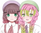 好きなキャラ2人の夢絵描きます SNS用アイコン、ヘッダーなどに イメージ2