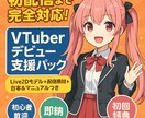 初心者向けVTuberモデル制作＋配信素材つけます 初配信まで全力支援！素材・台本・マニュアル全部入り！ イメージ2