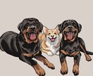 あたたかな雰囲気のあるペットイラストを描きます ペットの日常の写真をあたたかな雰囲気のイラストに仕上げます！ イメージ3