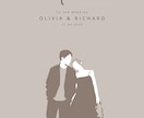 即対応◎大人シンプルなウェルカムボード描きます ウェルカムボードや婚礼アイテム用のイラスト作成承ります◎ イメージ1