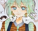 女の子のアナログイラストを作成致します 女の子をイラストマーカーで可愛いイラストを描きます！ イメージ2