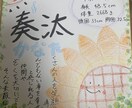 大切な記念の命名色紙描きます 命名色紙などの記念イラストを描いています。 イメージ1