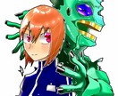 イラスト、1枚絵、SNSアイコンなどを描きます 背景のシンプルな1枚絵系のものを描きます イメージ1