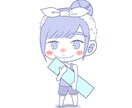 SNSのアイコン等にも使えるイラスト描きます 等身高いものからデフォルメイラストまで！ イメージ6