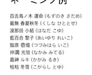 キャラクターなどのネーミング承ります 口に出して読みたくなる独創性のあるネーミング！ イメージ2