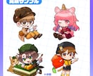 シンプルな塗りの2等身デフォルメイラスト描きます 動画やゲーム、グッズイラストにいかがでしょうか イメージ2