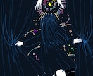 闇に寄り添うシンプルなイラストを作成します 暗さがあるけれどどこかあたたかい、シンプルなイラスト イメージ1