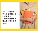 言い訳するな！と言われても…あなたの言い訳聞きます 我慢しないで言っていい。「わかって欲しい」に寄り添います。 イメージ4