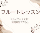 フルートコース 非同期型音楽レッスンいたします 場所・時間問わず&顔出し・声出しなしも可能! イメージ1