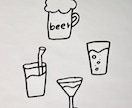 ゆるい手書きイラスト描きます 手書きでアイコン似顔絵、メニュー表などの挿絵等描きます。 イメージ5