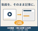 YouTubeやセミナー動画を読める記事にします YouTubeやセミナー動画を読める記事にします イメージ1