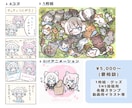 最短即日！SD、ミニキャライラスト作成します SNSアイコン、サムネ、グッズにも！修正回数無制限！ イメージ2