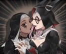同人誌のイラスト、SNSアイコンなど描きます 厚塗りからアニメ塗りまで、SNSのアイコンや同人誌の表紙に！ イメージ6