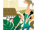 シンプルなイラスト描きます 家族、オフィス、日常をフラット、ミニマムに表現 イメージ7