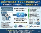 WordPress急ぎ・トラブル即日対応します 表示崩れ・エラー・動かない…最短即日で解決 イメージ1