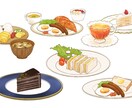 配信向け食べ物や小物イラスト描きます 朝配信、雑談などのお供にあなただけの小物をどうぞ イメージ1