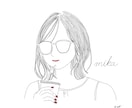 インスタ等で使えるおしゃれ繊細線画アイコン描きます 小物orカラーいずれか1点まで無料♪商用利用可◎ イメージ3