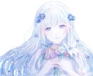 歌ってみたイラスト、動画用サムネを制作します 背景なし、白を活かして水彩で優しく、あなたの青で描きます イメージ4