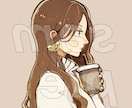 シンプル×クール×可愛い☺︎ 横顔アイコンかきます 商用イラスト・似顔絵対応可です。SNS運用におすすめꪔ̤̮ イメージ4