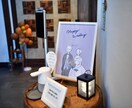 シンプルで可愛い結婚式ウェルカムボード作成します 即対応◎2つの絵柄から選べる線画×淡色イラスト イメージ7