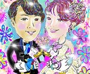 何人でも似顔絵一律5000円で描きます 。ウェルカムボードや結婚祝いなどご希望をお伝えください。 イメージ3
