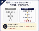 成果につながるセミナー・ワークショップを設計します 参加者が「次の一歩」を踏み出せる行動設計型セミナー イメージ3