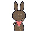うさぎにつきいろんな表情などをおつけします シンプルな動物のイラストを活用したい方 イメージ2