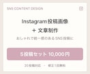 Instagram投稿画像と文章を制作します 投稿画像5枚＋文章5本！20投稿セットにも対応 イメージ1