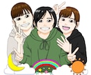 大切な人との似顔絵お描きします いただいたお写真から服装などもご要望をお聞きしてお描きします イメージ1