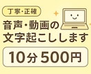 丁寧・正確 音声・動画の文字起こしします 丁寧・正確な文字起こし／迅速対応します！ イメージ1