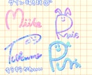 vtuberさんや企業様ゆるかわサインロゴ描きます 商用利用込〇キラキラかわいいサインです イメージ1
