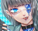最短2日！病みカッコいいイラスト作成します 活動者さんにおすすめ！商用利用・背景透過が無料！ イメージ2