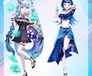 女性キャラ立ち絵を制作します IRIAMやTRPGに！立ち絵イラストを制作します イメージ3