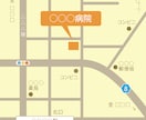 住所のみでシンプルな地図をお作りします 《商用可》WEB用または資料用の地図・案内図を制作します イメージ2