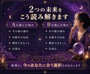 迷っている2つの選択、その先の未来を占います 動く？待つ？選択肢を比べて今のあなたに合う道を読み解きます イメージ3