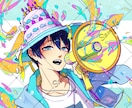 サムネイルや歌ってみたに使える1枚絵を制作します 目を惹く色使いで印象に残るイラストを！ イメージ4